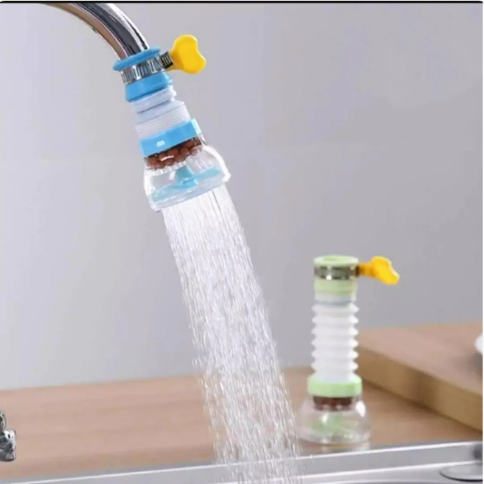Plastic Fan Kitchen Shower Splash Fan Faucet Water-saving Filter Shower Water Rotating Spray Regulator Tap Water Filter.