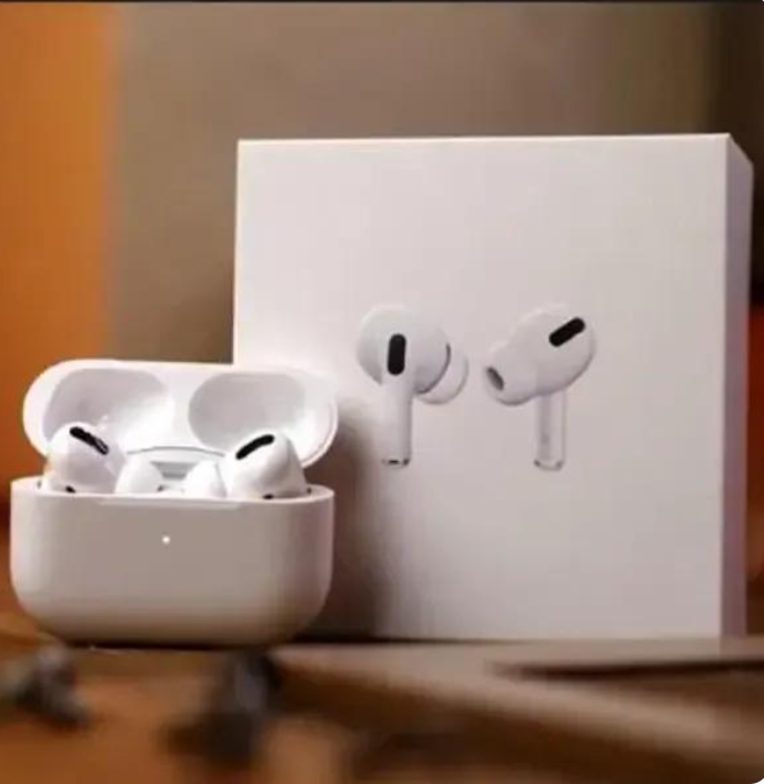 White Wireless Airpods with Active Noise Cancellation and Smart Touch Features