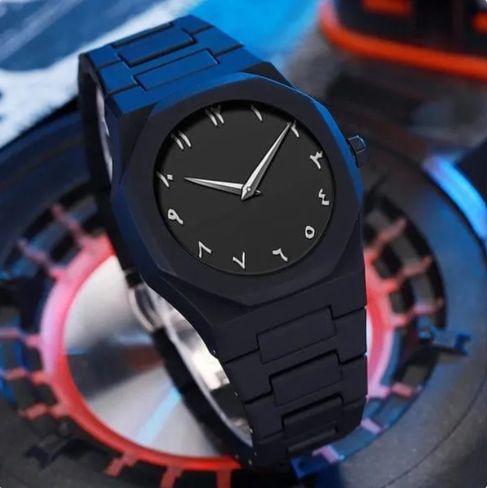 Men's Black Arabic Aura Watch