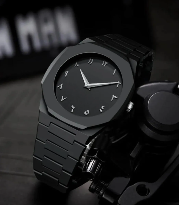 Men's Black Arabic Aura Watch