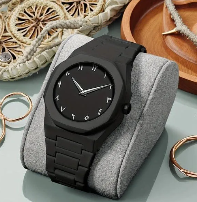 Men's Black Arabic Aura Watch