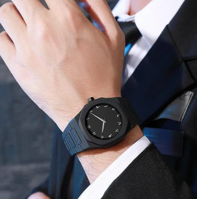 Men's Black Arabic Aura Watch
