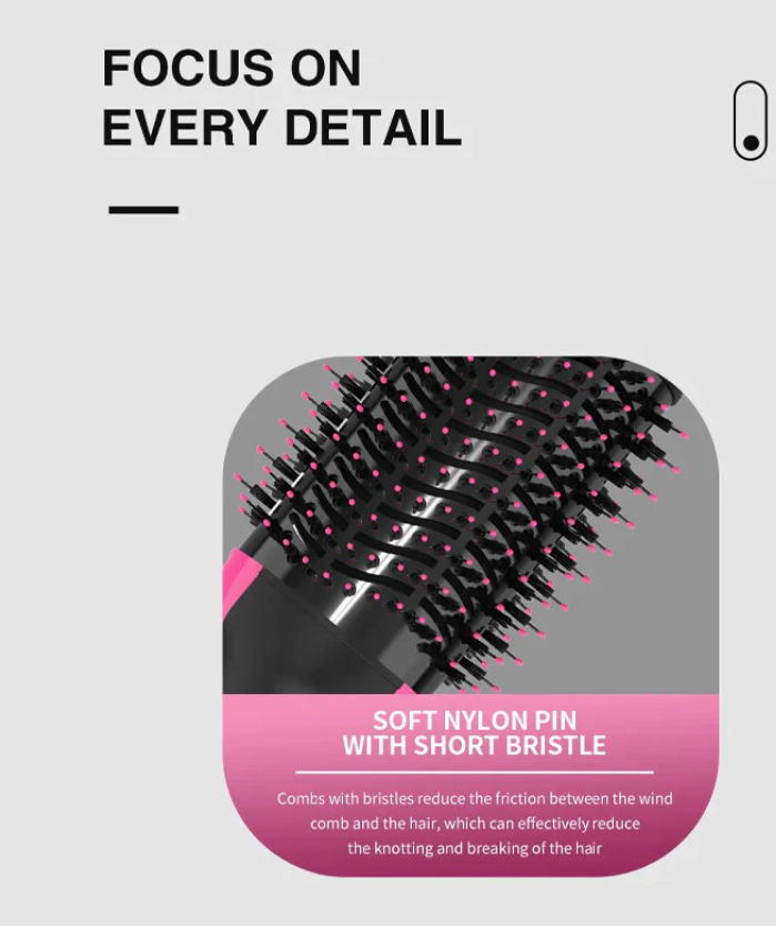 One Step 3 In 1 Hot Air Brush , Hair Dryer & Styler